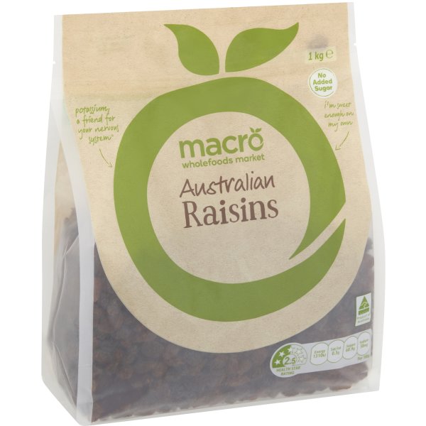 Macro Australian Raisins 1kg | bunch