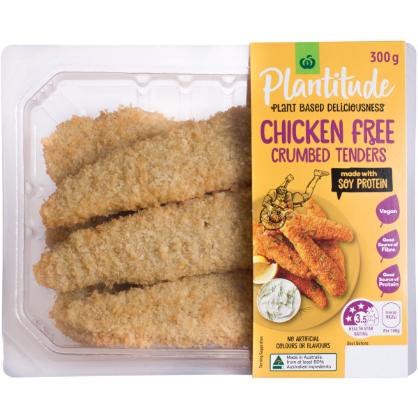 Plantitude Chicken Free Crumbed Tenders 300g bunch