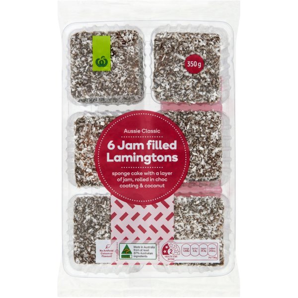 Lamingtons Jam-Filled 6 Pack