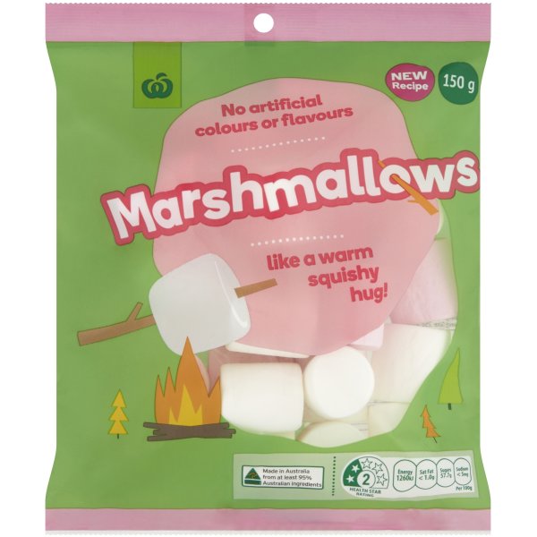Woolworths Marshmallows 150g bunch