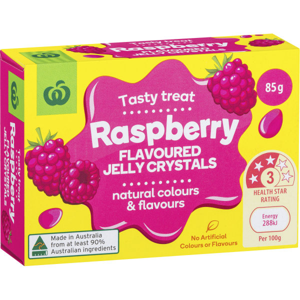 Woolworths Jelly Raspberry 85g bunch