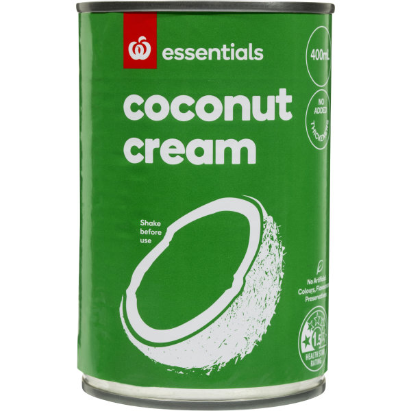 Woolworths Essentials Coconut Cream 400ml bunch