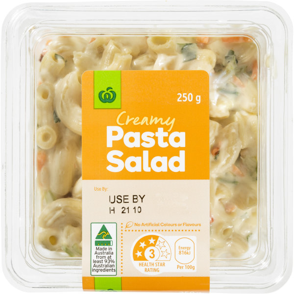 Woolworths Creamy Pasta Salad 250g bunch