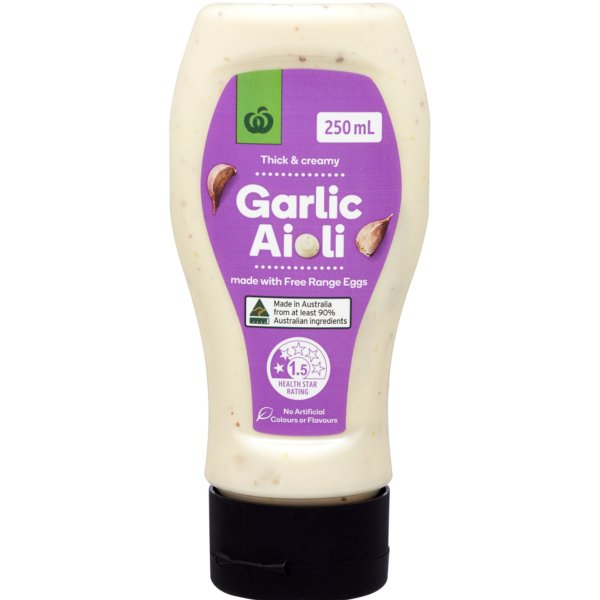 Woolworths Garlic Aioli 250ml bunch