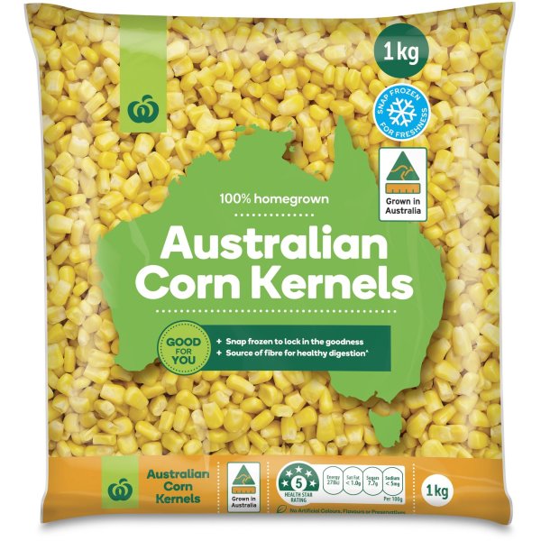 Woolworths Corn Kernels 1kg Bunch