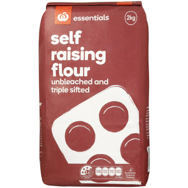 Woolworths Essentials Self Raising Flour 2kg bunch