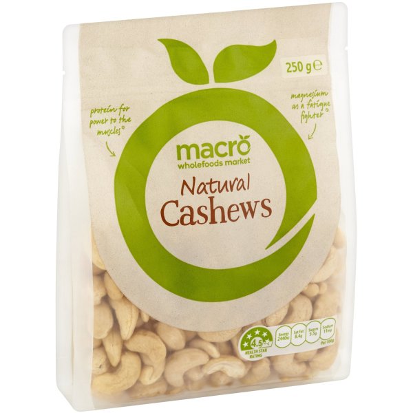 Macro Natural Cashews 250g | bunch