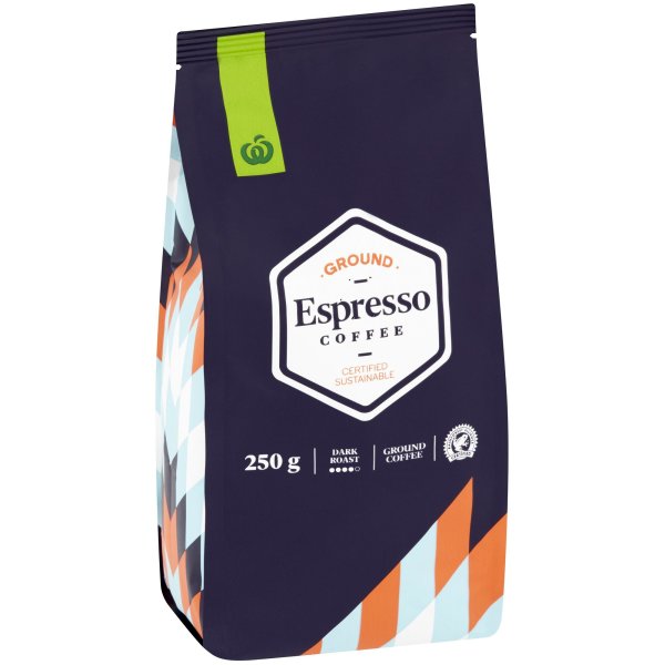 Woolworths Ground Coffee Espresso 250g bunch