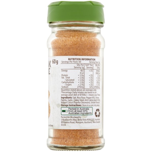 Woolworths Steak Spice 60g bunch