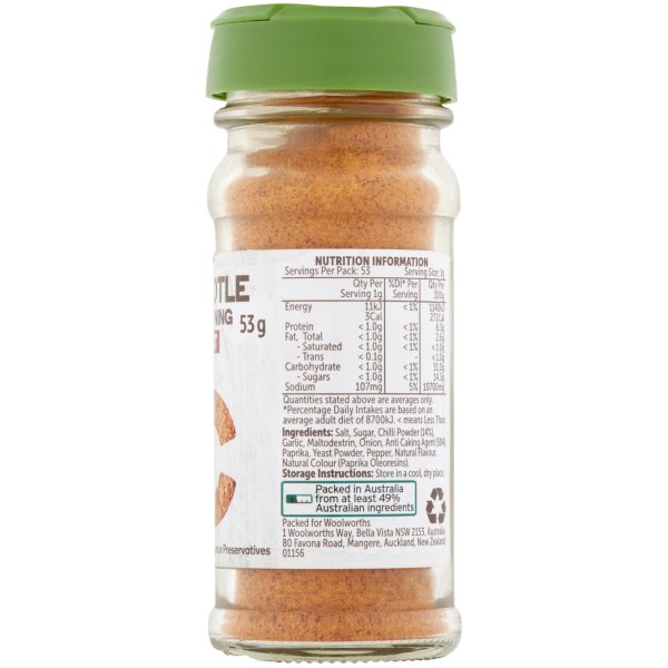 Woolworths Chipotle Seasoning 53g bunch