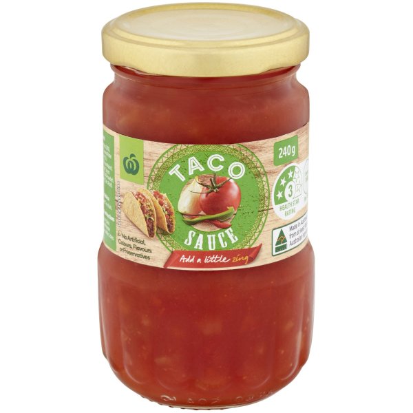 Woolworths Taco Sauce Mild 240g bunch