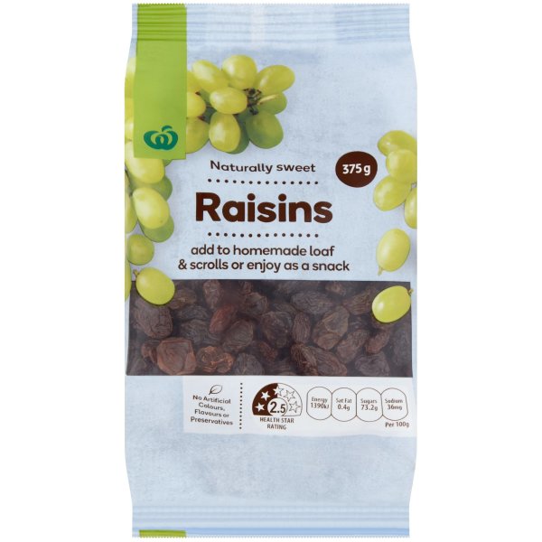 Woolworths Raisins 375g | bunch