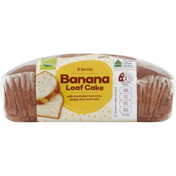 Woolworths Banana Loaf Cake 550g | bunch